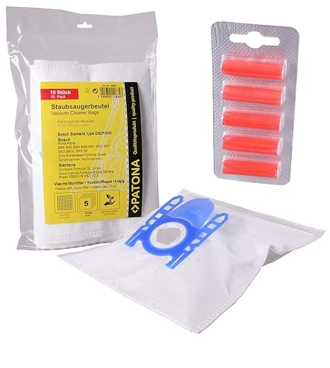 pabuTEL-Bundle 20 Staubsaugerbeutel geeignet für Siemens VZ41FGALL PowerProtect (Type G All, außer VS01) + 5 Deo-Sticks (Rose