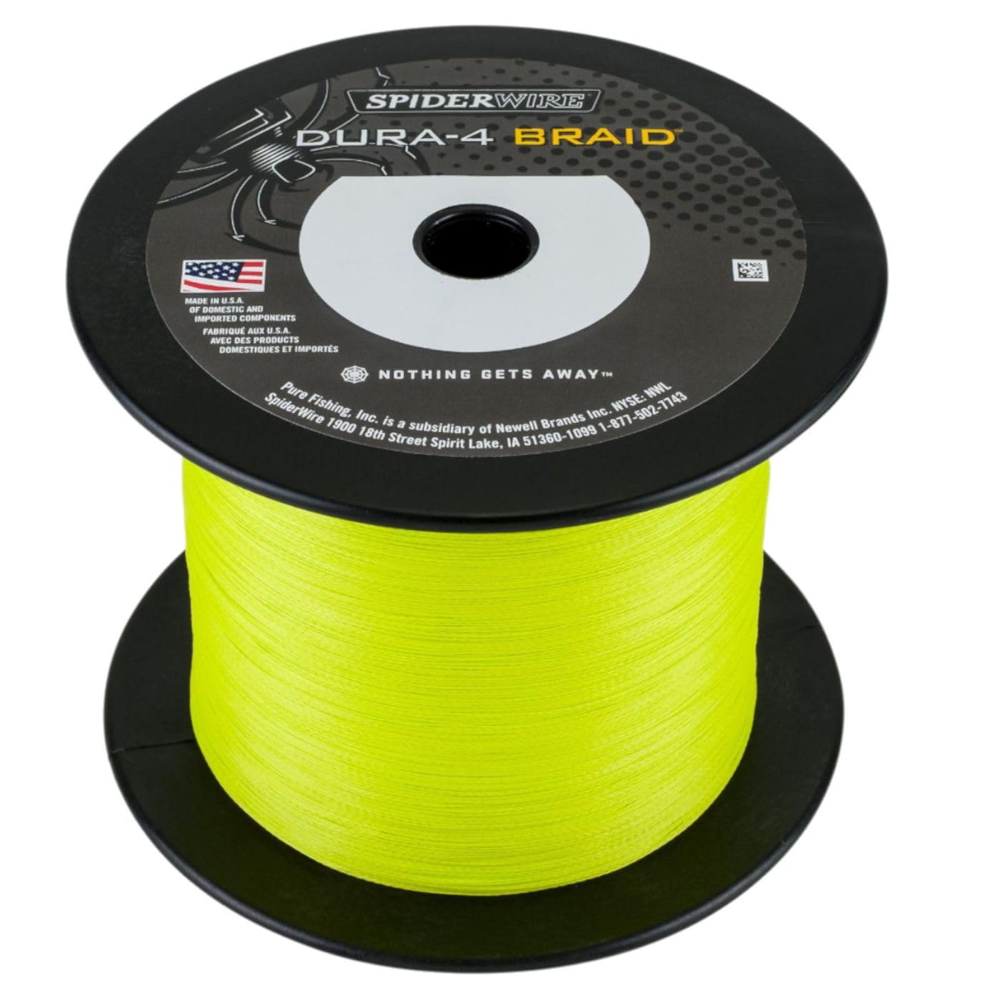 SpiderWire Dura 4, Fishing Line, Superline, , Predator Fishing, Pike, Perch, Zander, Trout, Unisex, Yellow, 0.14mm | 11.8kg | 26lb | 1800yd