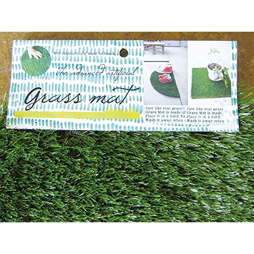 Time Concept Lifelike Faux Grass Indoor/Outdoor Door Mat - Round