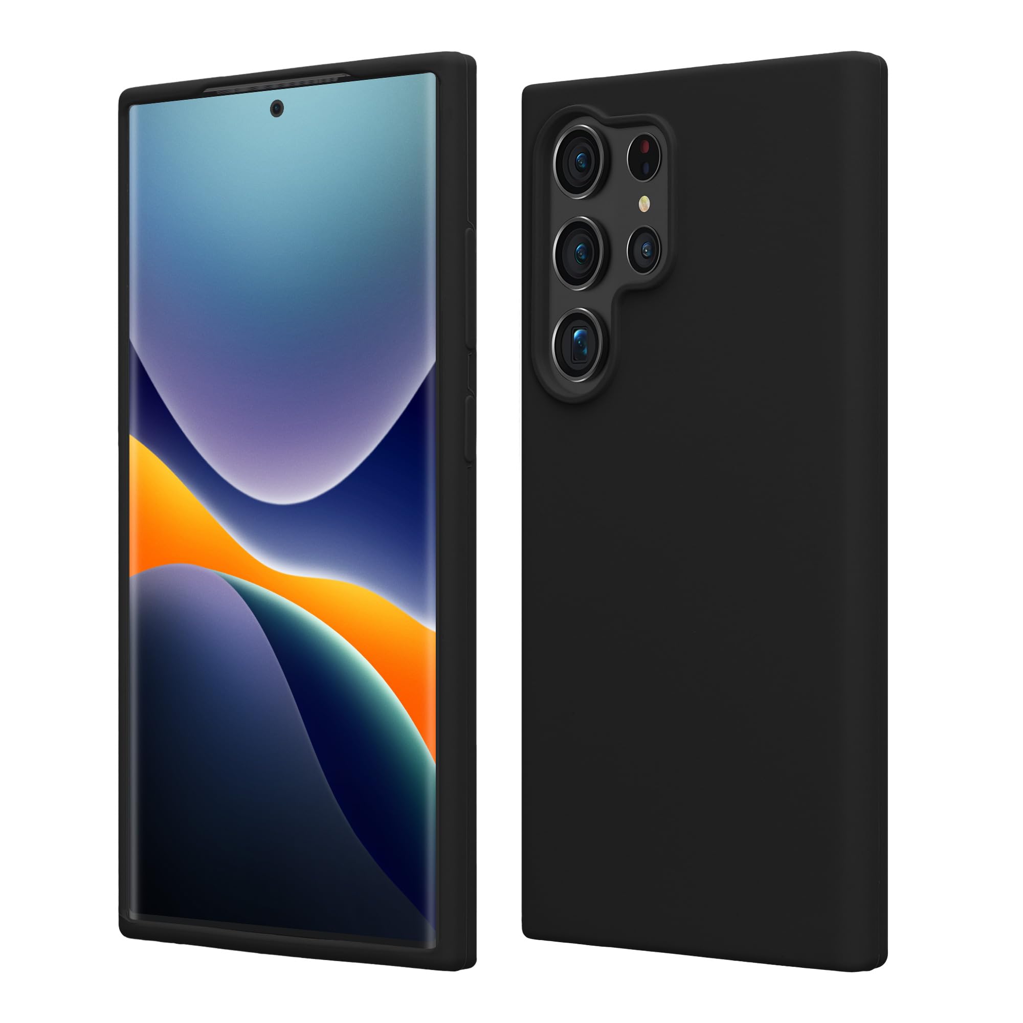 kwmobile Case Compatible with Galaxy S24 Ultra Case - TPU Silicone Cover - Works with Wireless Charging - Black — image 1