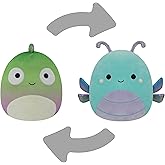 Squishmallows Original FlipAMallows 12in Chameleon and Dragonfly Flippable Plush - Official Jazwares Product (Medium)