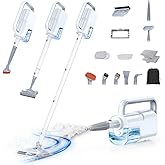 Steam Cleaner, 10-in-1 Detachable Handheld Steam Mop for Multi-Surface | 350ml Tank,10s Heat-Up,248&deg;F Steam Cleaner,2-Level Control,Swivel Head for Carpet,Floor,Tiles,BBQ grill,Car Accessories