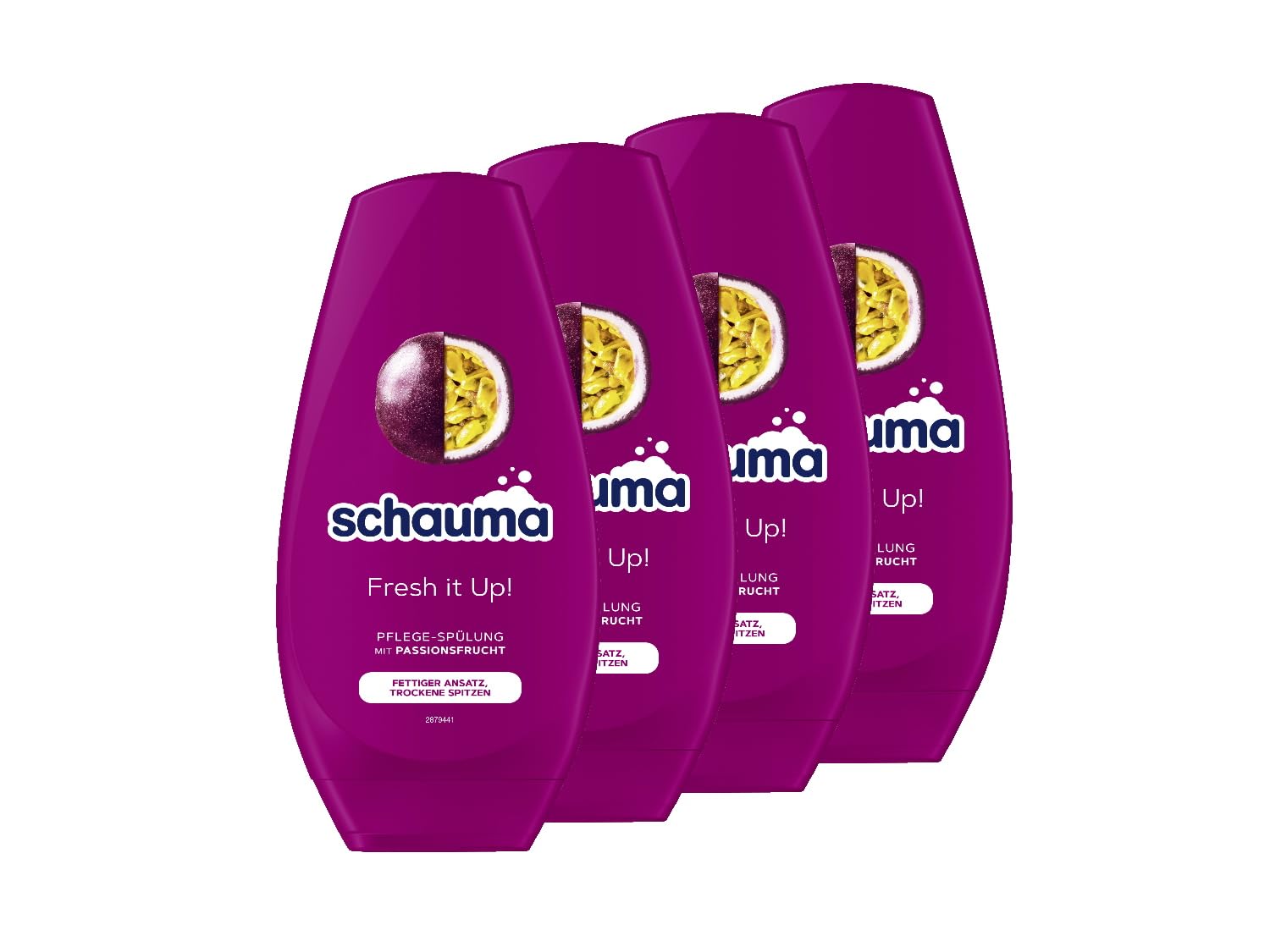 Schauma Schwarzkopf Fresh It Up! Conditioner (4 x 250 ml), Hair Conditioner Nourishes Stressed Hair Tips, Conditioner Gives Smoothness without Weigh Down