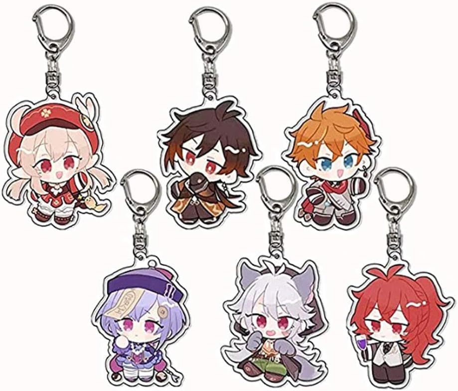 Genshin - Llavero de impacto, diseño de anime para cosplay, accesorios