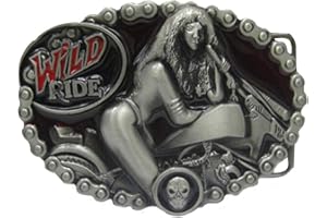 LKMY Fashion Sexy Motorcycle Girl Belt Buckle,Western American 3D Locomotive Girl Belt Buckle Locomotive Girl Belt Buckle, B,