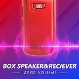 CHAKEYAKE G380D Senior Flip Phone Big Buttons SOS 1000mAh GSM Unlocked Red view 3