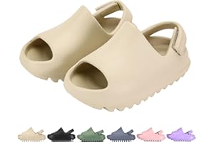 AIMINUO Toddler Little Kids Slides Sandals for Boys Girls Summer Slip-On Slide Slippers Sandals for Baby Kid Anti-slip Water Shoes