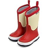 Jozniera Unisex-Child Toddler Rain Boots, Waterproof Rubber Kids Rainboot,Insulated Rubber Neoprene Rain Boots for Kids,Youth (Red, Little Kid, 11, Numeric, US Footwear Size System, Medium)