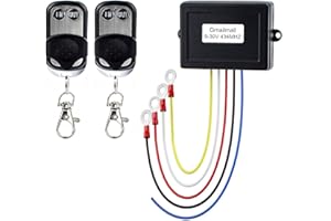 Gmailmall 12V Wireless Winch Remote Control Kit for Truck, 12V 24V Universal Waterproof Winch Remote Control Switch Receiver Kit for Car Truck ATV SUV
