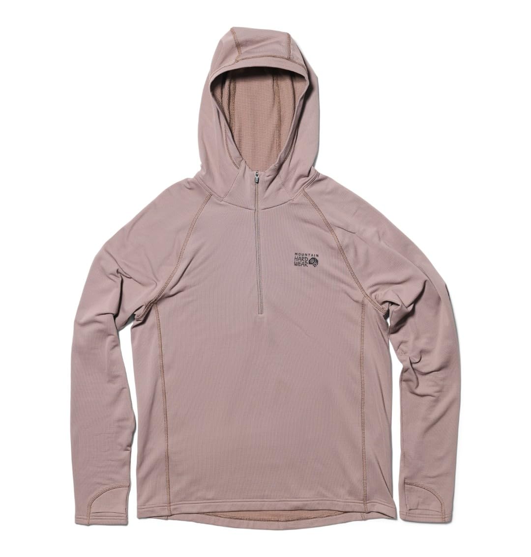 Mountain Hardwear Men’s Crater Lake Heavyweight Half Zip Hoody, Wild Taupe, X-Large