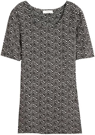 Mayuki Women's Patterned Plaid Short Sleeve Top One Size Black