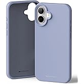 GOOSPERY Liquid Silicone Case Compatible with Magsafe, iPhone 16 Plus, Silky-Soft Touch Full Body Protection Shockproof Cover Case with Soft Microfiber Lining - Lavender Grey