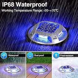 Solar Driveway Lights with 2 Color Modes, IP68