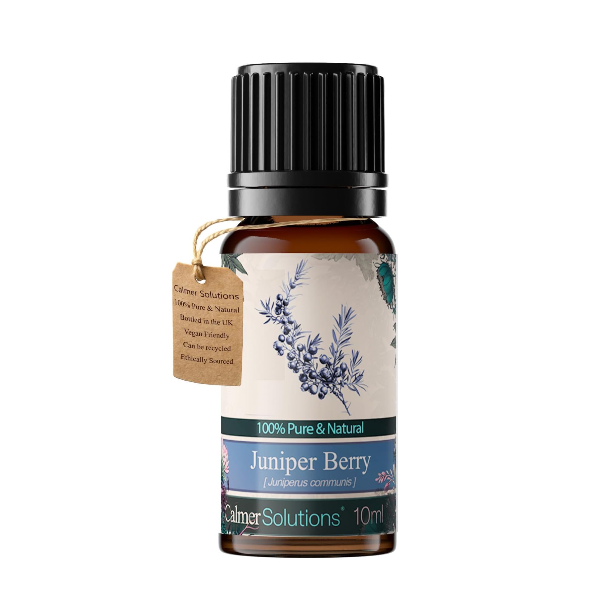 Calmer Solutions Juniper Berry Essential Oil 10ml – 100% Pure & Natural – Fresh Woody Aromatherapy Oil for Detox, Stress & Muscle Relief – Ideal for Diffusers, Massage & Skincare