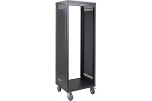 Sound Town 30U Universal Steel Rack, w/ 3" Locking Casters, Vented Side Panels for Audio Video, Server and Network Equipment 