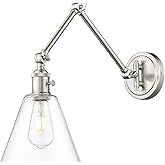 Z-Lite 348S-BN Gayson Wall Sconce, 1-Light 100 Watts, Brushed Nickel