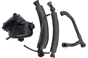 AUTO PARTS PRODIGY Crankcase Vent Ventilation Valve Breather Hose Kit Compatible With 2006-2007 BMW 325i 330i 330xi 525i 530i Z4 E90 E91 E60 E61 BMW N52 PCV Valve Breather Hose Kit with Oil Separator & Return Hoses