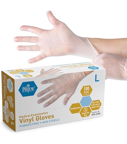 Sea　一剤8本　2剤１本　よろしくお願いします。 Amazon.com: MED PRIDE Medical Vinyl Examination Gloves (Medium