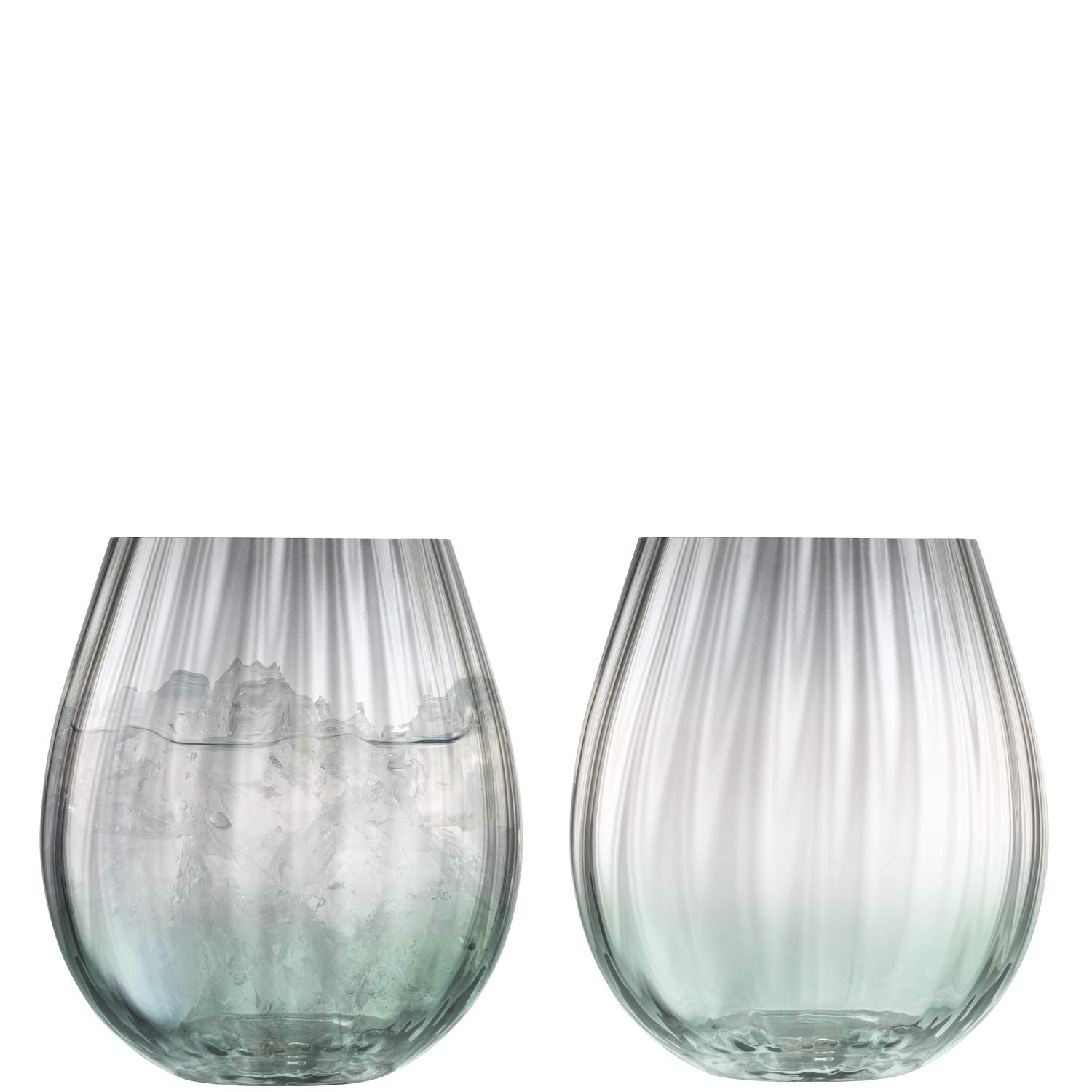 LSA International Dusk Tumbler 425ml Green/Grey | Set of 2 | Mouthblown & Handmade Glass | DU01