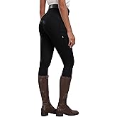 MoFiz Women's Silicone Full Seat Horse Riding Pants Zipper Pockets Equestrian Breeches Riding Tights