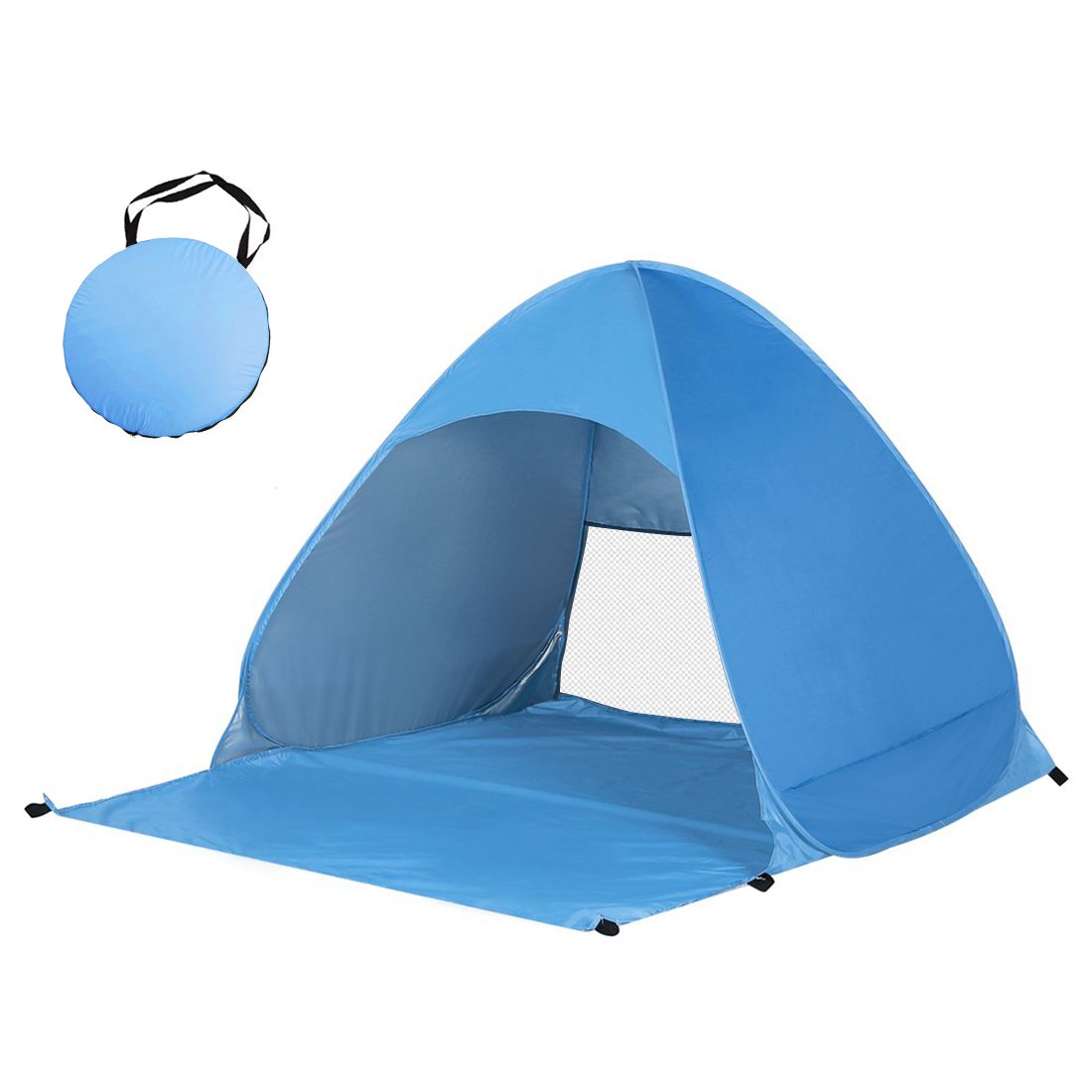 Tenda Da Sole Pop-up Per Spiaggia E Campeggio - Parasole Portatile UPF50+ Con Borsa Trasporto - Foto 6