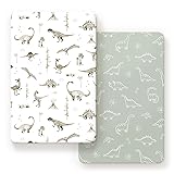 GRSSDER Pack n Play Sheets Fitted 2 Pack, Stretchy