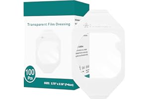 LVONGE Transparent Film Dressing 2.36" x 2.75" (100Packs), Waterproof Adhesive Wound Bandages, Wound Cover for Post Surgical Shower, IV Shield, Tattoo Aftercare Bandage, FSA HSA Eligible