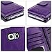 ULAK S6 Case, Galaxy S6 Case, S6 Wallet Case, Luxury Fashion PU Leather Case Magnet Wallet Folio 9 Card Multi-Slots Flip Cover for Women for Samsung Galaxy S6 (Purple)