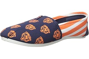 FOCO Women's NFL Team Logo Ladies Fashion Slip On Canvas Shoes