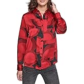 Karl Lagerfeld Womens Elevated Printed Workwear Blouse