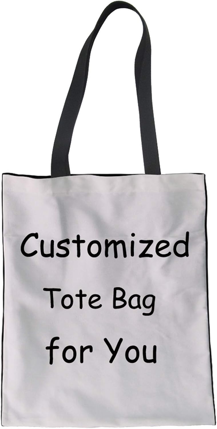 Showudesigns Bolsas de lona personalizadas, linda bolsa de compras