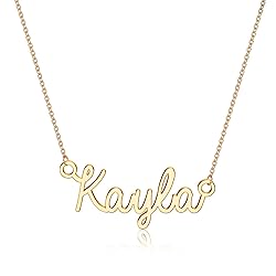 Turandoss Kayla Necklace, 14K Gold Plated Name