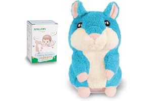 SANJOIN Kids Toddler Toys for Ages 2-4, Talking Hamster Repeats What You Say, Interactive Plush Repeating Toy for 2 3 4 5 6 8 Year Old Boy Girl Birthday Gift (Blue)