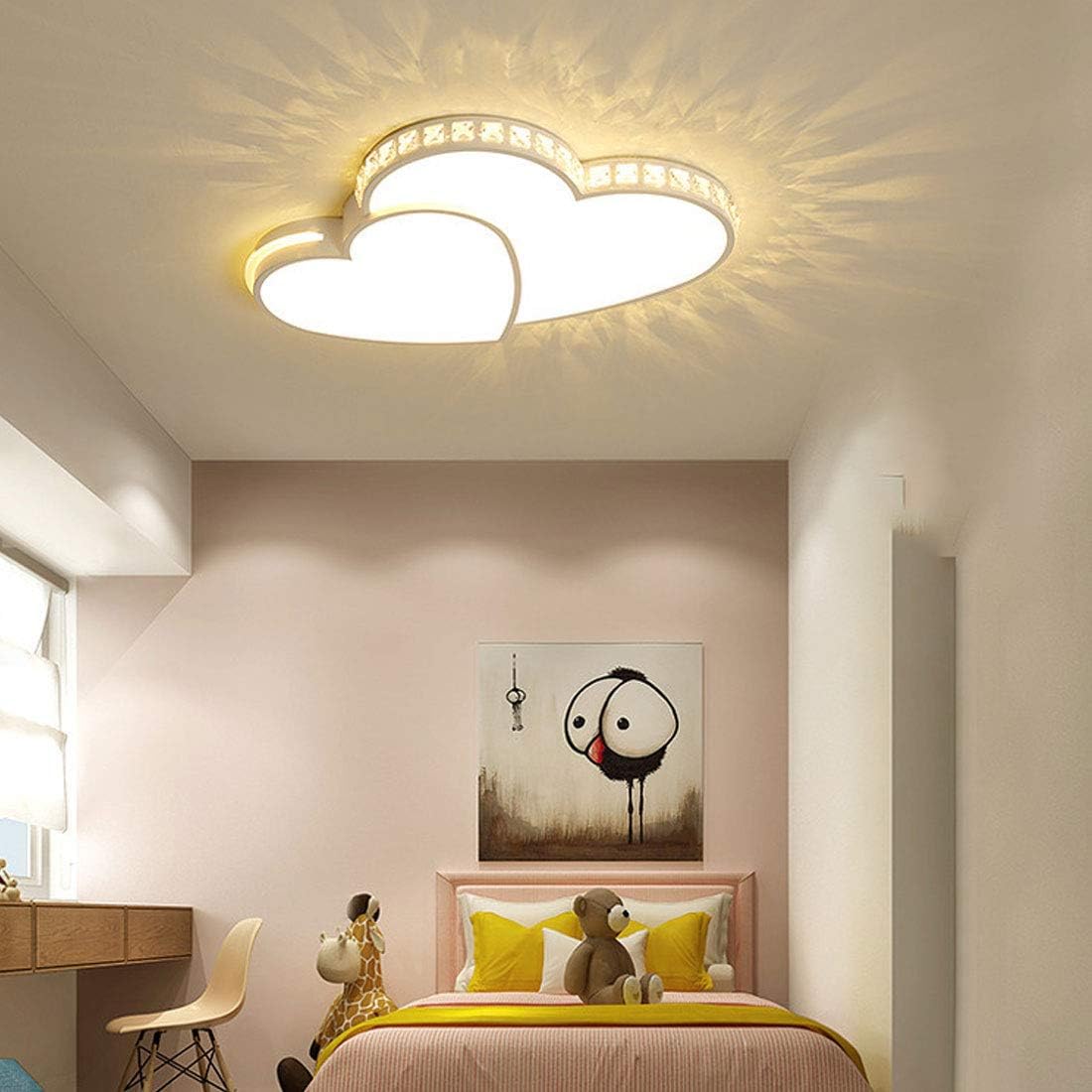 Helele Led Acryl Kristall Deckenleuchte Panel Dimmable Deckenstrahler Wohnzimmer Lampe Dimmbar Led Lampe Deckenlampe Herzform Weiss Deckenleuchten