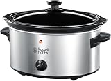 Russell Hobbs 3.5L Slow Cooker Stainless Steel 3 Heat Settings view 1
