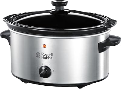 Russell Hobbs 3.5L Slow Cooker Stainless Steel 3 Heat Settings
