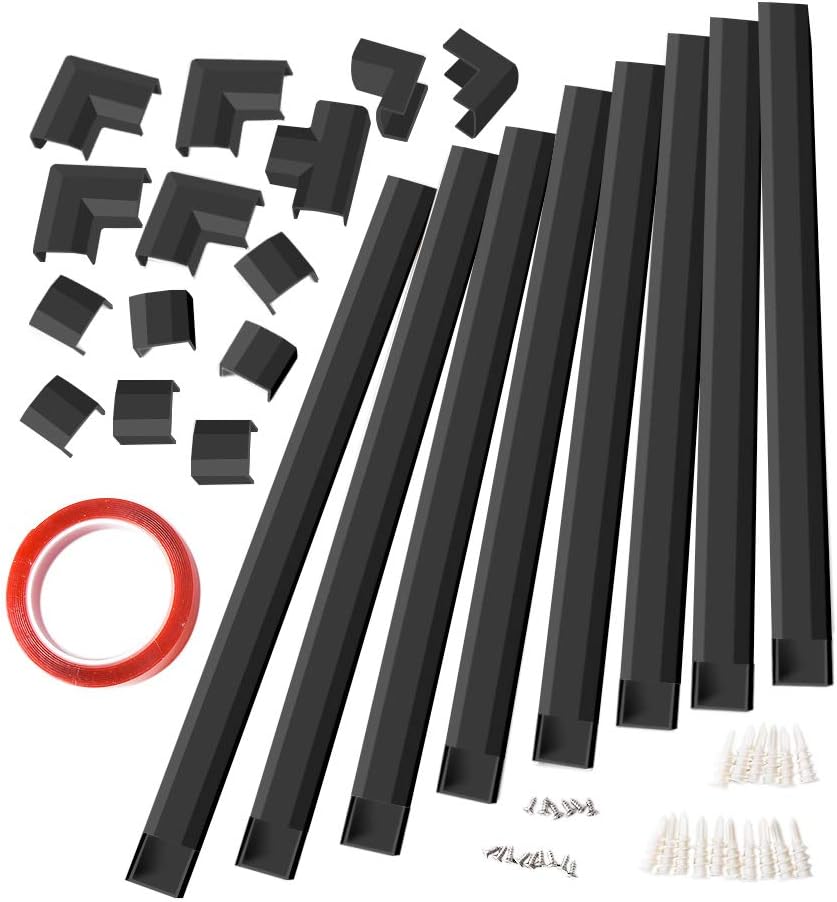 Cable Concealer, Large Size Cord Cover Raceway Kit, CMC02 Wire Hider