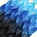 XtrendHair 5pcs 3 Tone Ombre Braiding Hair Multicolor Crochet Braids Synthetic Hair for Women Hair Extensions 24 Inch (48#, 5pcs/Lot)
