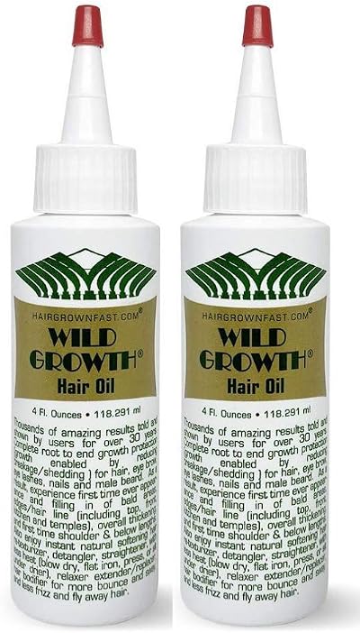 Wild Growth Oil 100ml Pack of 2 - Hair Growth Treatment for Longer Fuller Hair
