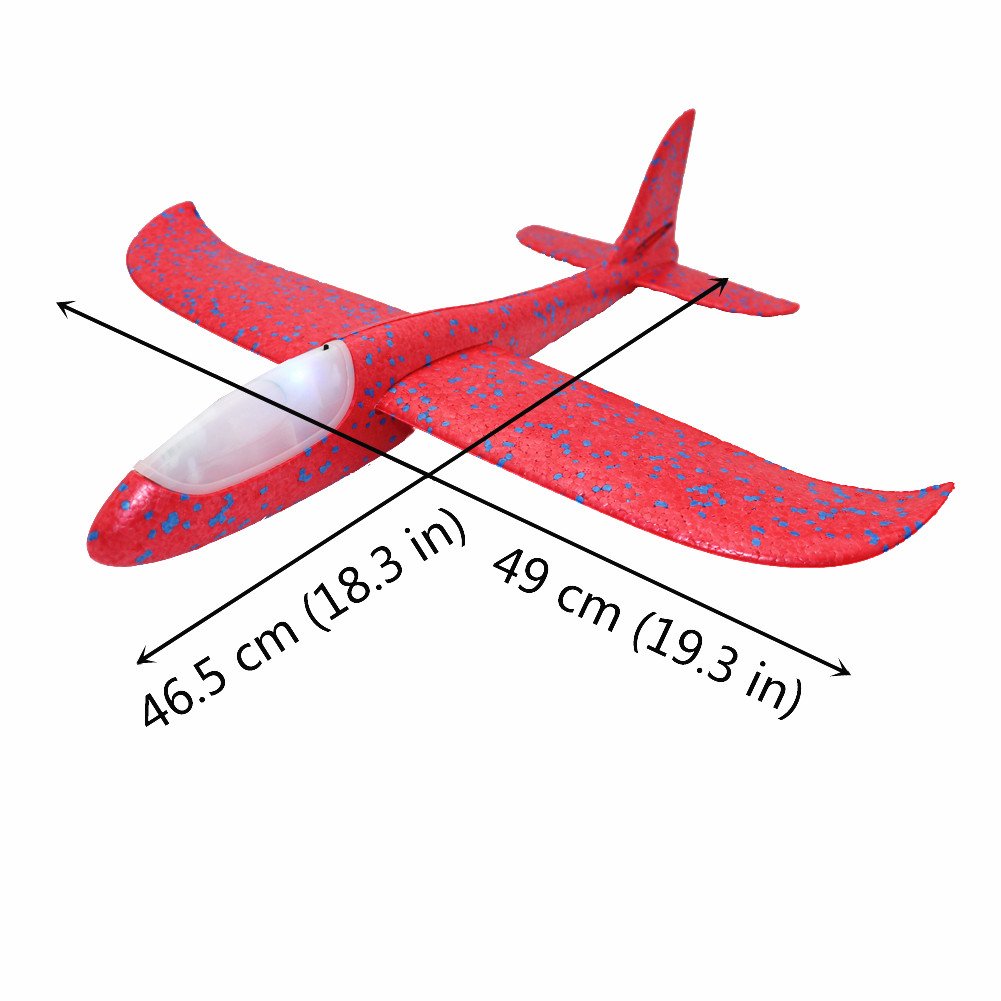 Environmental EPP Foam Glider Airplane With LED Light Night Flight Head