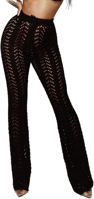crochet flared pants