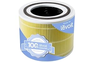 LEVOIT Core 300-P Replacement Filter Air Purifier Pet Allergy, Genuine Core300S-P Filters, Supports HEPA Sleep Mode, High-Efficiency Activated Carbon, Core 300-RF-PA, Yellow, 1 Pack