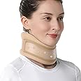 VELPEAU Neck Brace for Neck Pain and Support -Soft Cervical Collar for Sleeping, Snoozing, Sleeping Upright, Anti-Snoring, Sleep Apnea for Women & Men (Khaki, Dual-purpose Version, S: 10.5-11.5"/2.7")