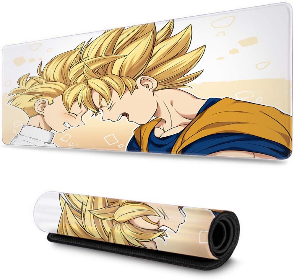 Large Gaming Mouse Pad Mousepad Computer Keyboard Pad Mat for PC Computer Laptop forBall Dragon z Kakarot Super Z Son Goku Mousepad(15.8x35.5x0.2 in)
