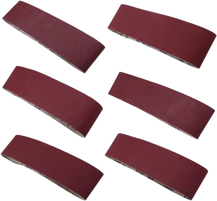 12-Pack 4 x 36" Sanding Belt, DeSS Aluminum Oxide Sander Belts 2 Each of 80 120 150 240 320 400 Grits (4x36 inch) - - 