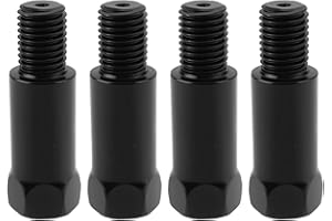 SG Store 4pcs M10x1.25 Mirror Risers Motorbike Mirror Extenders 43mm Mirrors Adapter Height Adjustment LH RH Thread