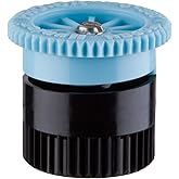 Hunter 6A Adjustable Lawn Sprinkler Nozzle, 6 ft Radius, 0&deg;-360&deg; Arc | 6 ft adjustable spray nozzle for pop-up sprinkler bodies with 0&deg;-360&deg; arc, light blue top, filter screen, and hand adjustment