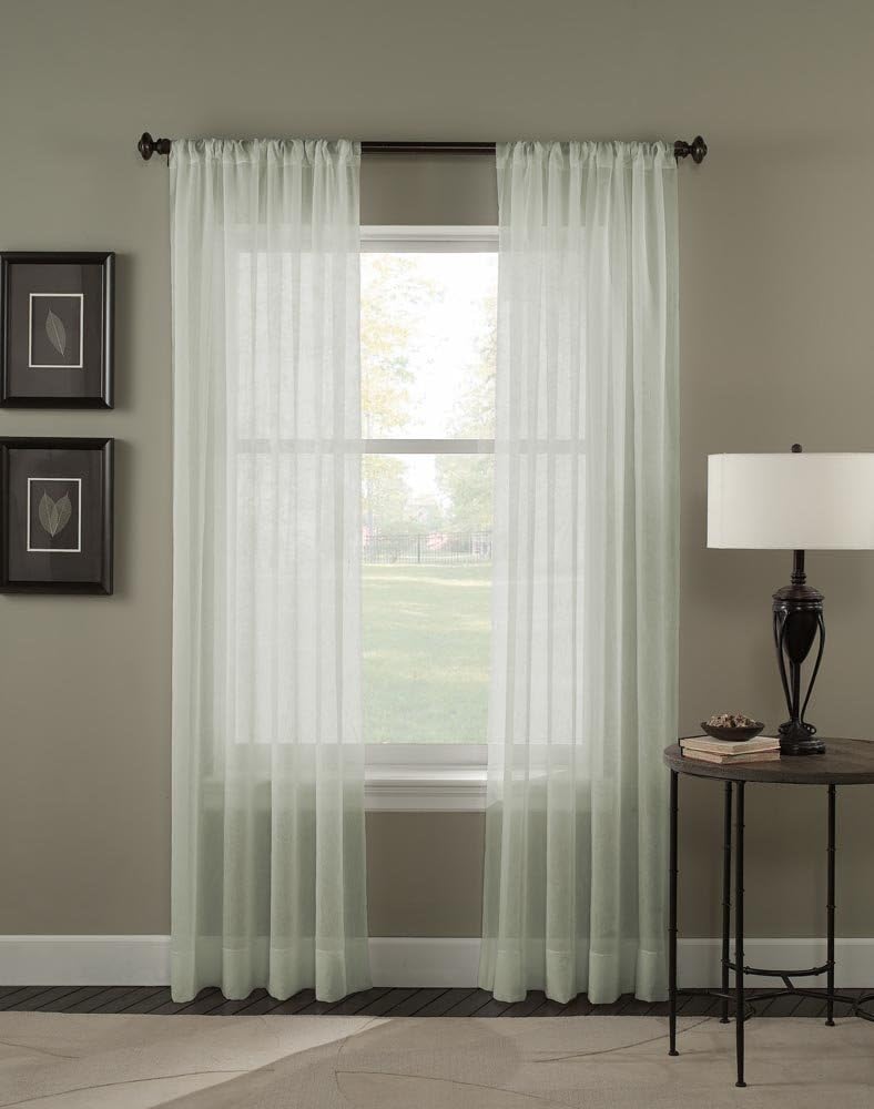 Curtainworks Trinity Crinkle Voile Sheer Curtain Panel, 51