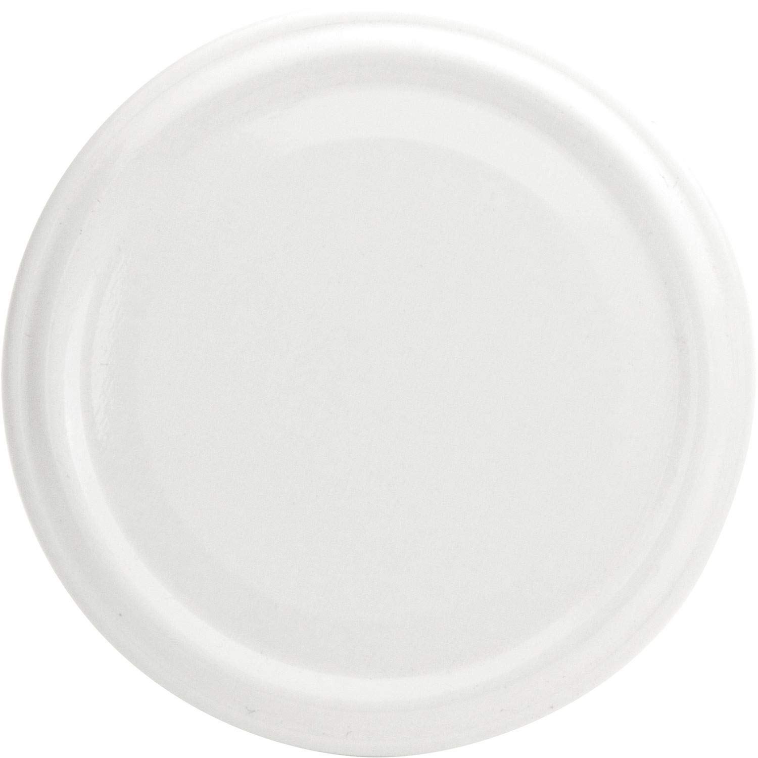 10 replacement lids with twist-off closure for preserving jars in white, TO 70 mm