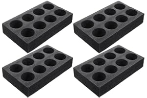 BESTonZON 4pcs Take Out Cup Carriers 8 Holes Foam Cup Carrier Tray to Go Coffee Beverage Packing Tool for Home Camping